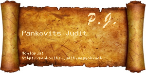 Pankovits Judit névjegykártya